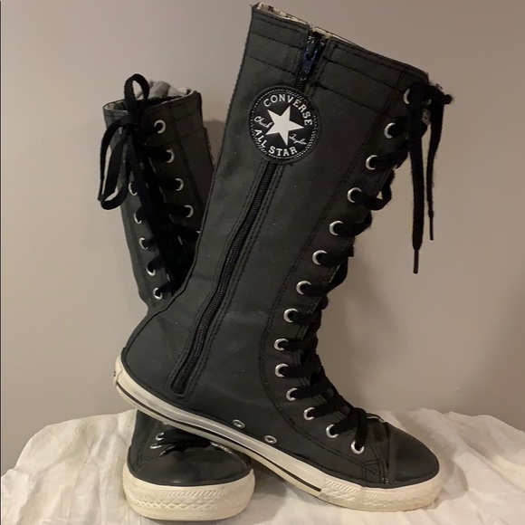 high top black converse size 4